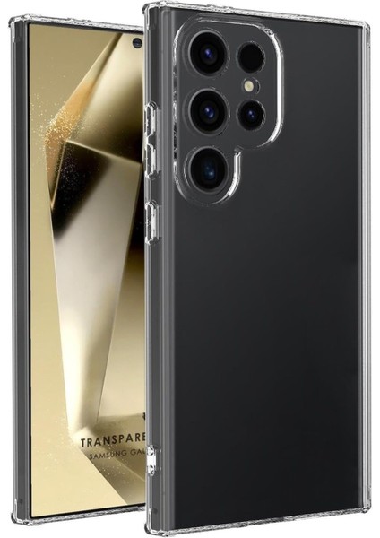 (Lüx Şeffaf) Samsung S25 Ultra Uyumlu Kamera Koruyuculu Lüx Şeffaf Yumuşak Silikon Kılıf