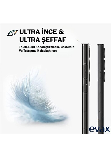 (Lüx Şeffaf) Samsung S25 Ultra Uyumlu Kamera Koruyuculu Lüx Şeffaf Yumuşak Silikon Kılıf modelleri
