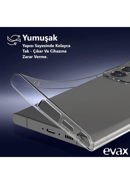 (Lüx Şeffaf) Samsung S25 Ultra Uyumlu Kamera Koruyuculu Lüx Şeffaf Yumuşak Silikon Kılıf indirimleri