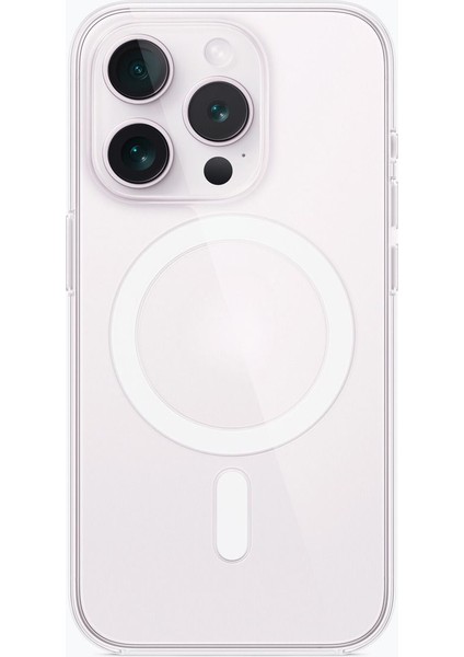 (Ic) iPhone 15 Pro Uyumlu Animasyonlu Şeffaf Sert Mika Sararmaz Magsafe Ince Kılıf Tasarım