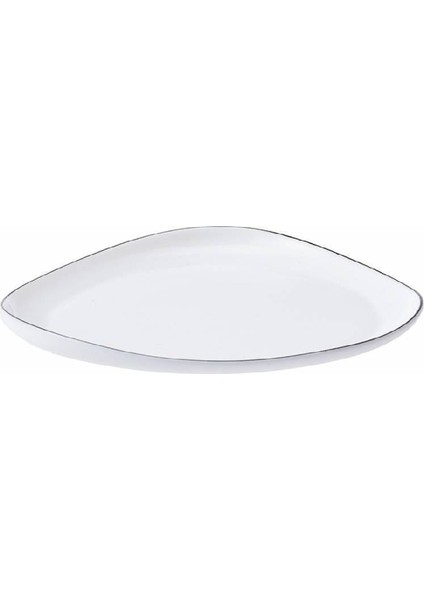 Sky Siyah Rimli Cam 6 Kişilik Pasta Tatlı Takımı 18 cm
