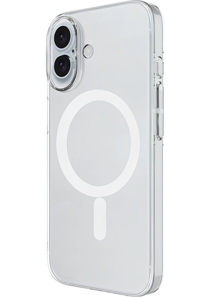 (Sert Mika Kılıf) Apple iPhone 16 Uyumlu Şeffaf Sert Mika Sararmaz Magsafe Ince Fit Kılıf