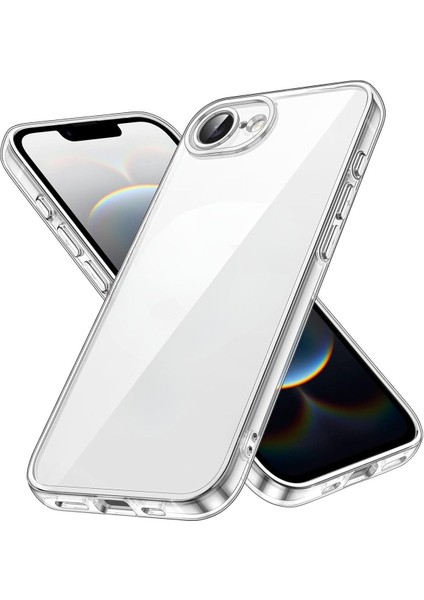 (2mm Şeffaf) Iphone 16E (2025) Uyumlu Şeffaf Yumuşak Esnek Silikon Kılıf