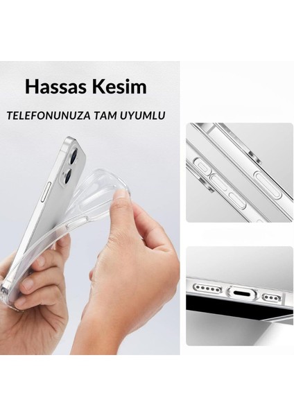 (2mm Şeffaf) Apple iPhone 15 Uyumlu Şeffaf Yumuşak Esnek Silikon Kılıf fiyatları