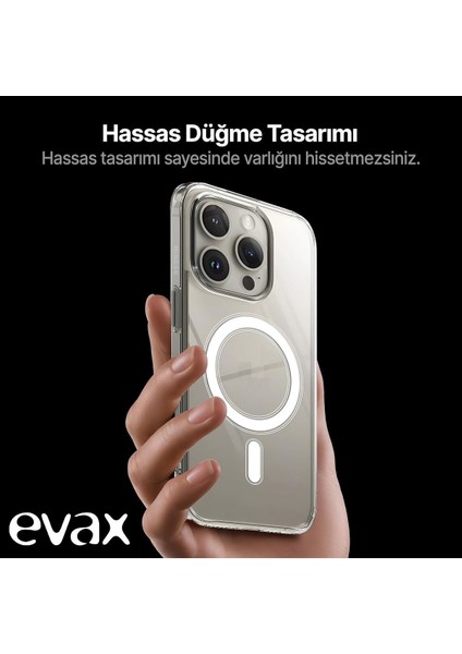 (Sert Mika Kılıf) Apple iPhone 16 Pro Uyumlu Şeffaf Sert Mika Sararmaz Magsafe Ince Fit Kılıf fırsatları