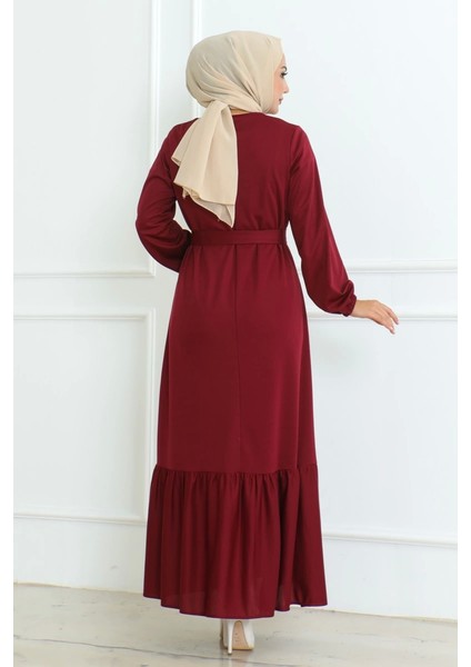 Monolyamc Elbise Bordo 207