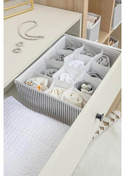 (2 Adet) Çekmece Düzenleyici 12 Bölmeli Organizer (31 cm x 25 cm x 12 Cm) fırsatları