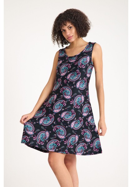 Dökümlü Rahat Kalıp Kalın Askılı Günlük Elbise fiyatları