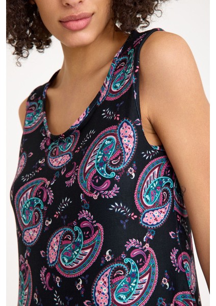 Dökümlü Rahat Kalıp Kalın Askılı Günlük Elbise modelleri