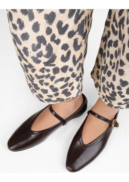 Kadın Lorien Kahve Cilt Babet