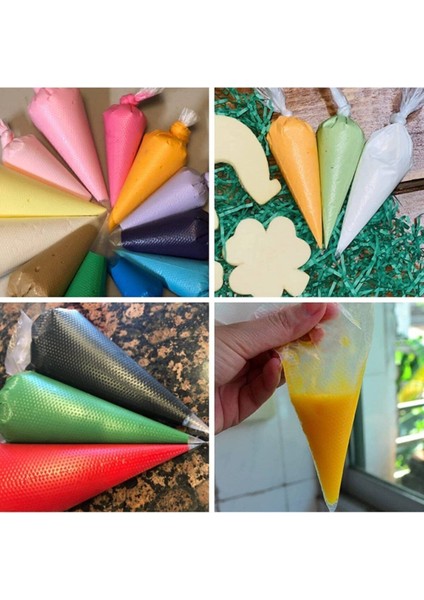 50 Adet Naylon Sıkma Poşeti, Pasta ve Kurabiye Süsleme, Krem ve Şanti Uygulama indirimleri