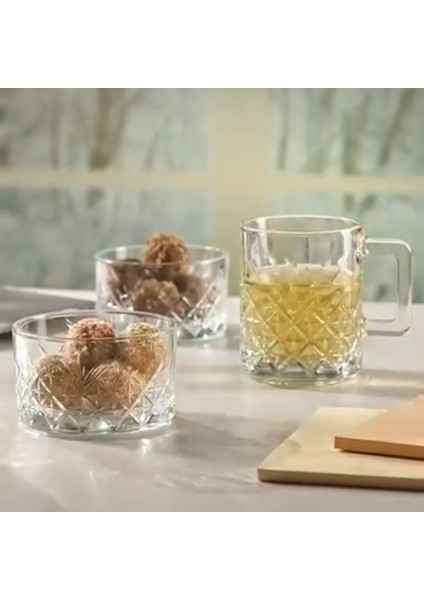 Timeless Kupa Çerez Takımı-4 Fincan&4 Çerezlik- Çay,kahve,bitki Çayı,kuruyemiş Için Ideal