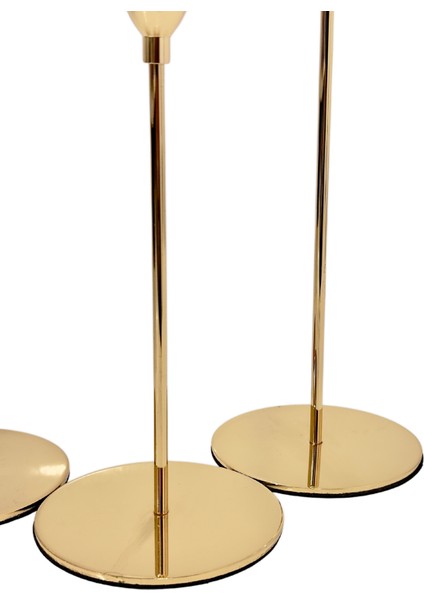 gold metal 3'lü şamdan fırsatları