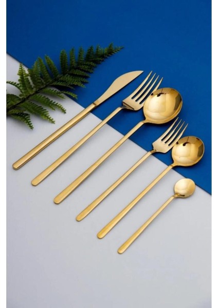 Altı Kişilik 36 Parça Çelik Çatal Kaşık Bıçak Takımı Seti