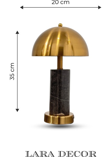 Giza Bronz Mermer Gövde Abajur