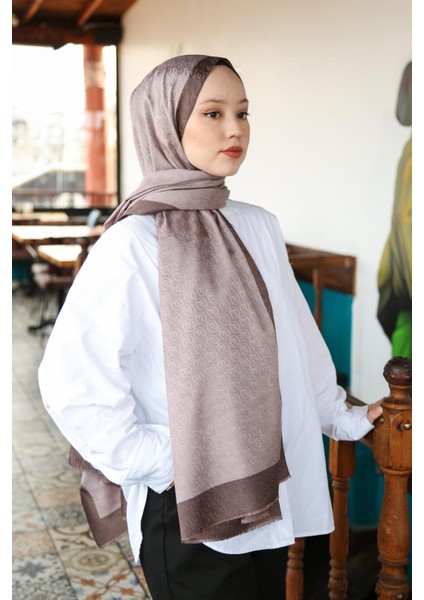 Lux Original Monogram Şal (Tesettür Giyim, Geometrik, Pamuklu, Hafif, Rahat, Şık, Yüksek Kalite, Uygun)