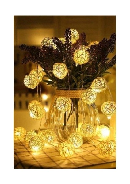 Hasır Toplar LED Işık 2 Metre Gün Işığı Dekor Lambası fırsatları