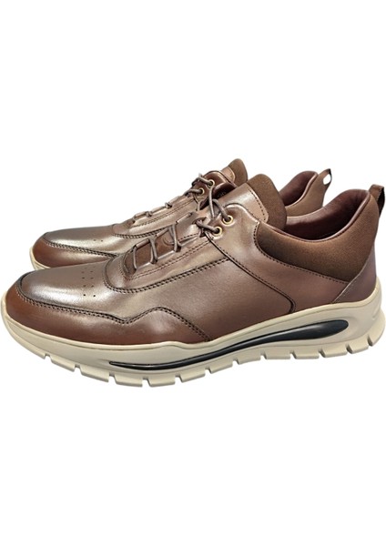 Kahverengi Deri Spor Erkek Ayakkabı modelleri