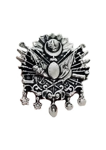 Osmanlı Devlet Arması Metal Yaka Rozeti 1 Adet