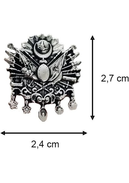 Osmanlı Devlet Arması Metal Yaka Rozeti 1 Adet