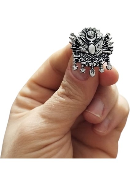 Osmanlı Devlet Arması Metal Yaka Rozeti 1 Adet