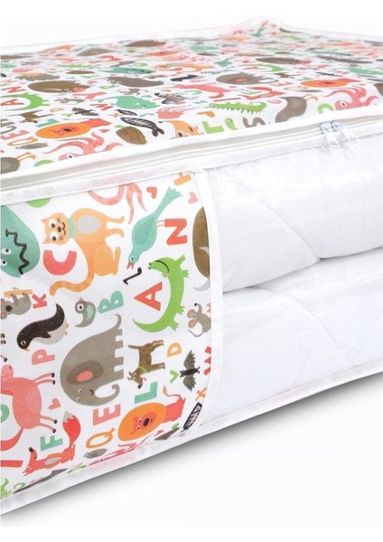 5'li 70X50X25 cm Set Baza Altı Düzenleyici Pencereli Büyük Boy Hurç Sevimli Çocuk Desenli indirimleri