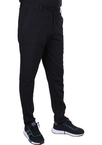 DMG23-619712 Siyah Normal Bel Düz Paça Jogger Erkek Pantolon