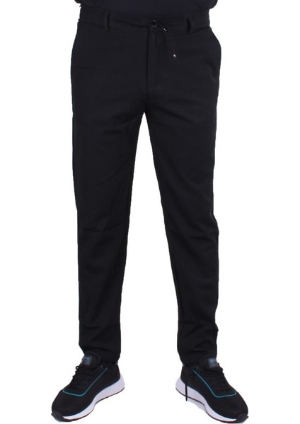 DMG23-619712 Siyah Normal Bel Düz Paça Jogger Erkek Pantolon
