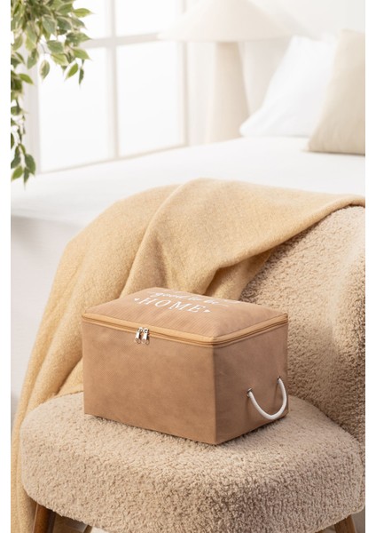 3'lü Bej Küçük Boy Baza Altı, Valiz Düzenleyici Hurç / 30 x 22 x 18 fiyatları