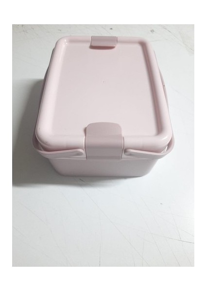 Kulplu Beslenme Kabı 2 Bölmeli Mandallı Diyet Kabı - Çatal Kaşık Dahildir