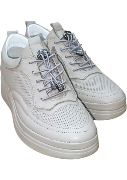 121 Kadın Deri Casual Comfort Ayakkabı Taş