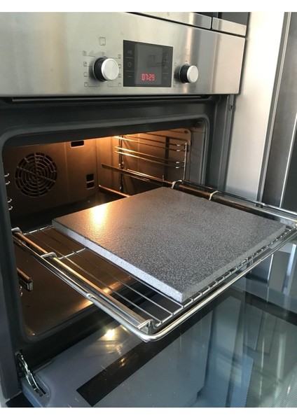Doğal Bazalt Fırın Taşı - Kare (30X30CM) - Fırın Taşı, Pizza Taşı, Ekmek Taşı, Mangal Taşı modelleri