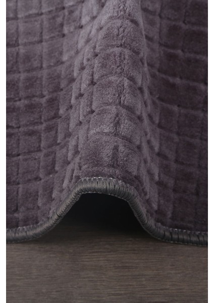 Kare Plus Antrasit Büyük Ebat (80 x 150 + 50 x 80 cm ) 2'li Banyo Paspası Yıkanabilir Klozet Takımı