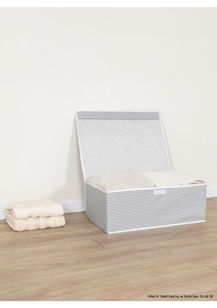 1 Adet Organizer Çok Amaçlı Kapaklı Düzenleyici Kutu Baza Hurç 50 x 40 x 19 cm (Gri) fiyatları