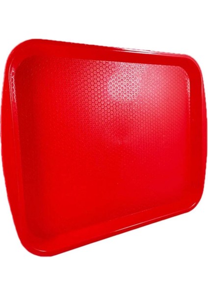 Kırmızı servis tepsisi, 26x35 cm, şık ve kullanışlı orta boy plastik tepsi fırsatları