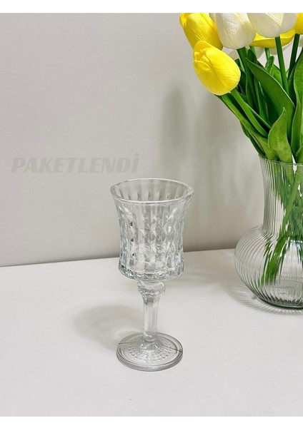 Bahamas Flüt Bardak (6 Adet) - Ayaklı Kahve Yanı Su Bardağı 140 ml