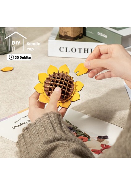 Minyatür Günebakan Çiçeği 3D Puzzle