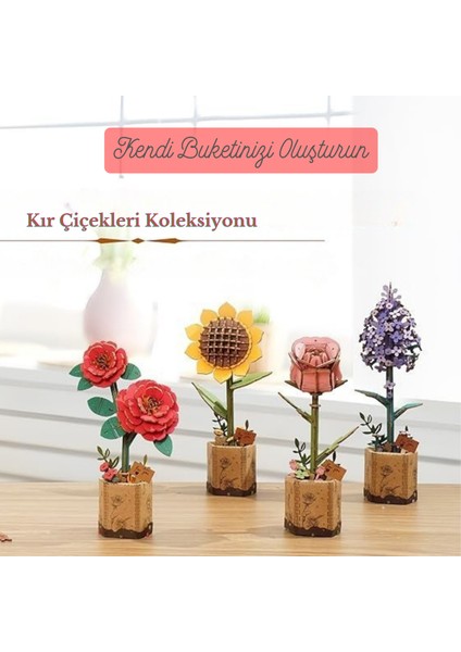Minyatür Günebakan Çiçeği 3D Puzzle