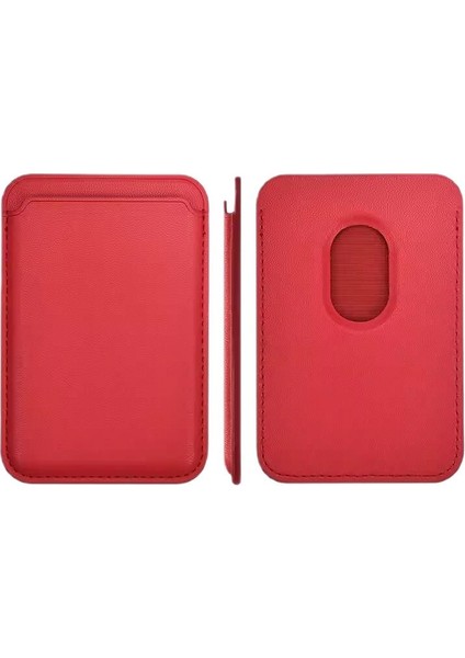 iPhone 15 Uyumlu Güçlü Manyetik Magsafe Deri Cüzdan Kartlık Deri Cüzdan