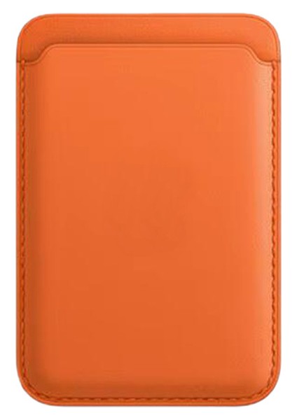 iPhone 15 Plus Uyumlu Güçlü Manyetik Magsafe Deri Cüzdan Kartlık Deri Cüzdan