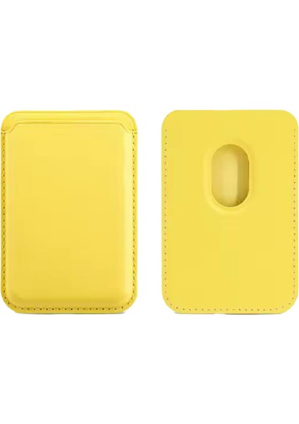 iPhone 15 Uyumlu Güçlü Manyetik Magsafe Deri Cüzdan Kartlık Deri Cüzdan