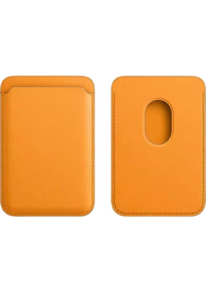 iPhone 16 Plus Uyumlu Güçlü Manyetik Magsafe Deri Cüzdan Kartlık Deri Cüzdan