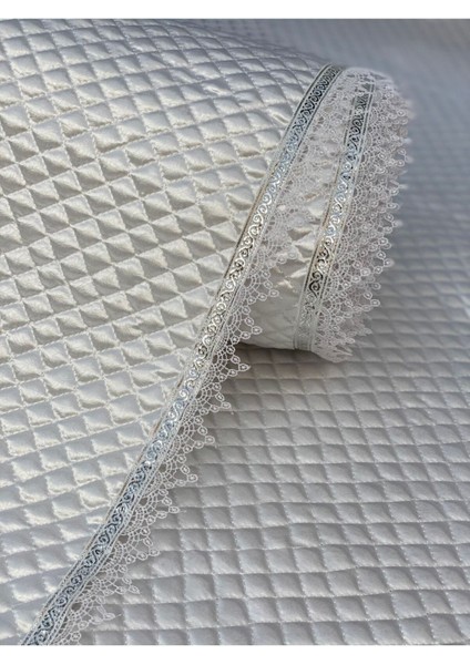 Beyaz 50 Cmx 10 mt Silver Su Taşı Detay Lüx Saten Kapitone Raf Örtüsü/çekmece Örtüsü /dolap Içi Ört fiyatları