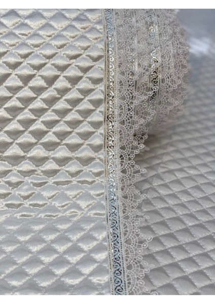 Beyaz 50 Cmx 10 mt Silver Su Taşı Detay Lüx Saten Kapitone Raf Örtüsü/çekmece Örtüsü /dolap Içi Ört modelleri