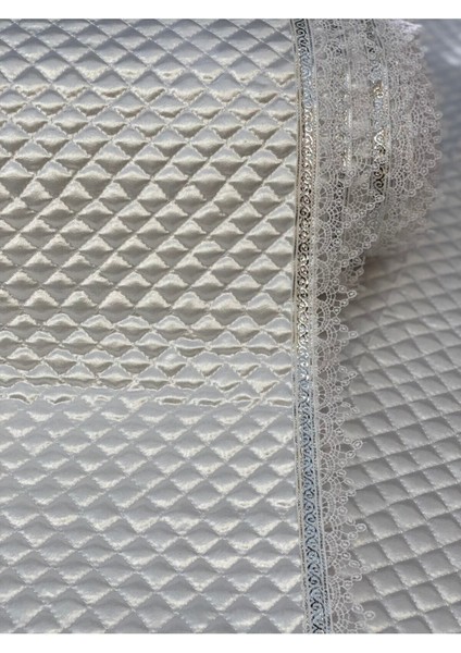 Beyaz 50 Cmx 10 mt Silver Su Taşı Detay Lüx Saten Kapitone Raf Örtüsü/çekmece Örtüsü /dolap Içi Ört fırsatları