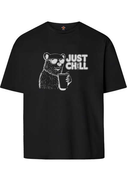 Just Chill Çift Iplik Dokumalı Pamuk Premium T-Shirt