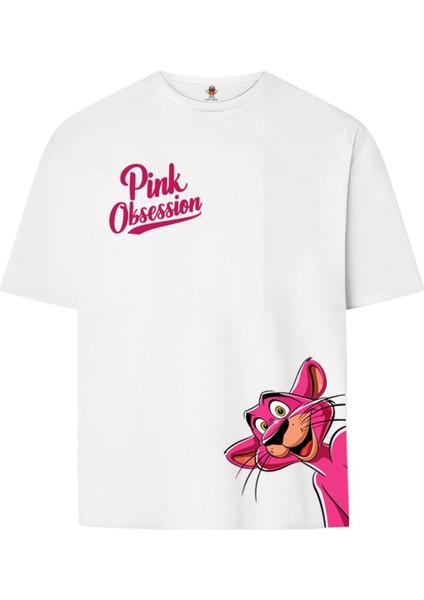 Pink Obsession Çift Iplik Dokumalı Rahat Kalıp PAMUK T-Shirt fiyatları