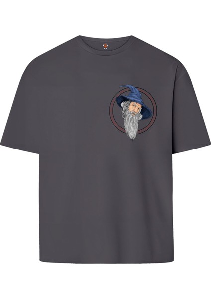 Gandalf Minimal Tasarım Çift Iplik Dokumalı Pamuk Premium T-Shirt