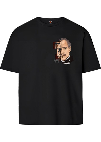 Godfather Minimal Çift Iplik Dokumalı Pamuk Premium T-Shirt
