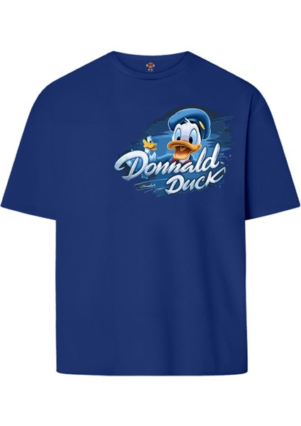 Donnalduncle Çift Iplik Dokumalı Rahat Kalıp PAMUK T-Shirt